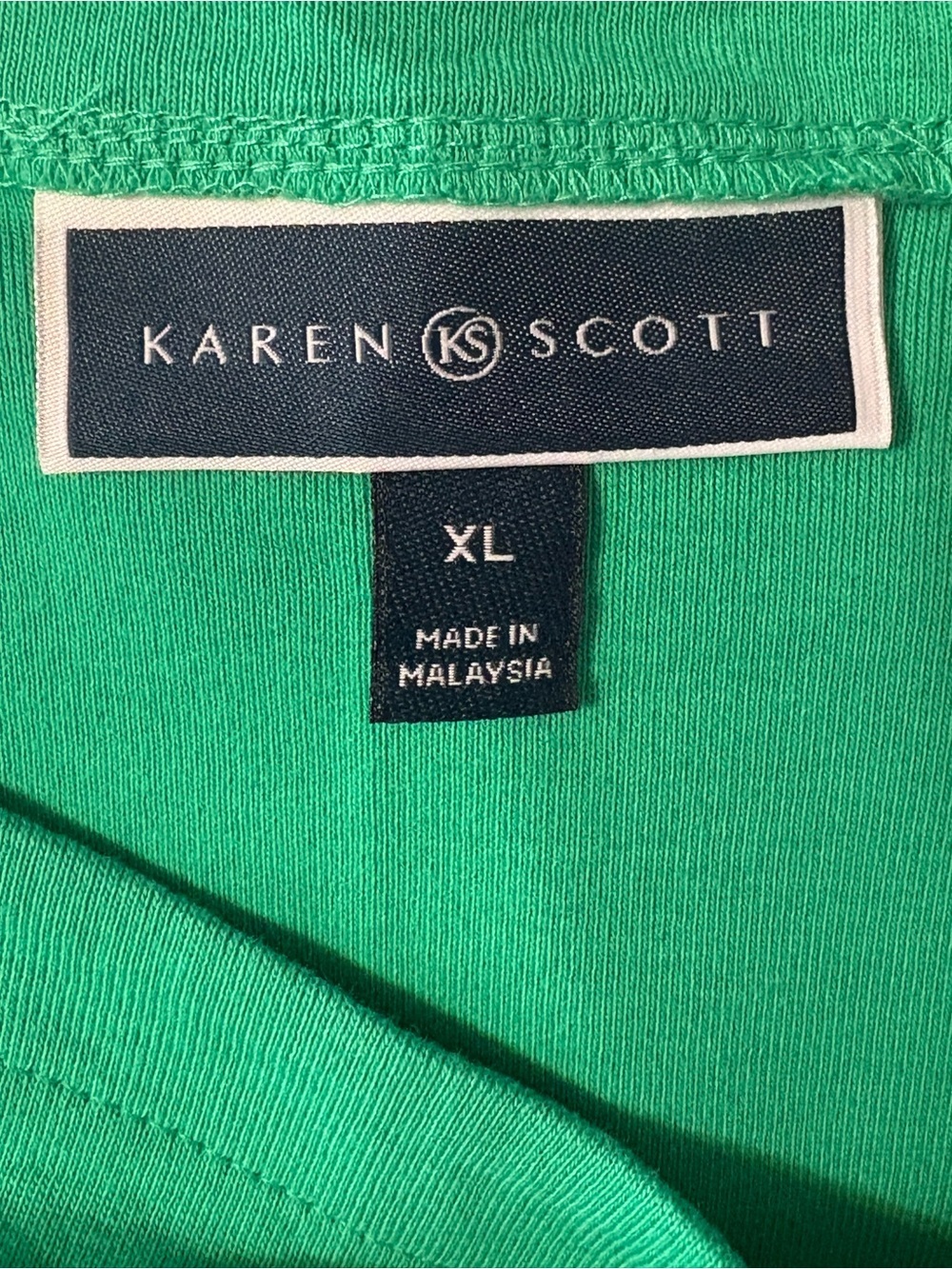 Karen Scott Bright Green Short Sleeve Knit Top - Picture 6 of 7